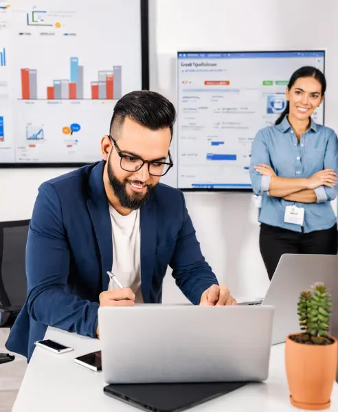 Students getting practical training at our digital marketing institute in Chandigarh