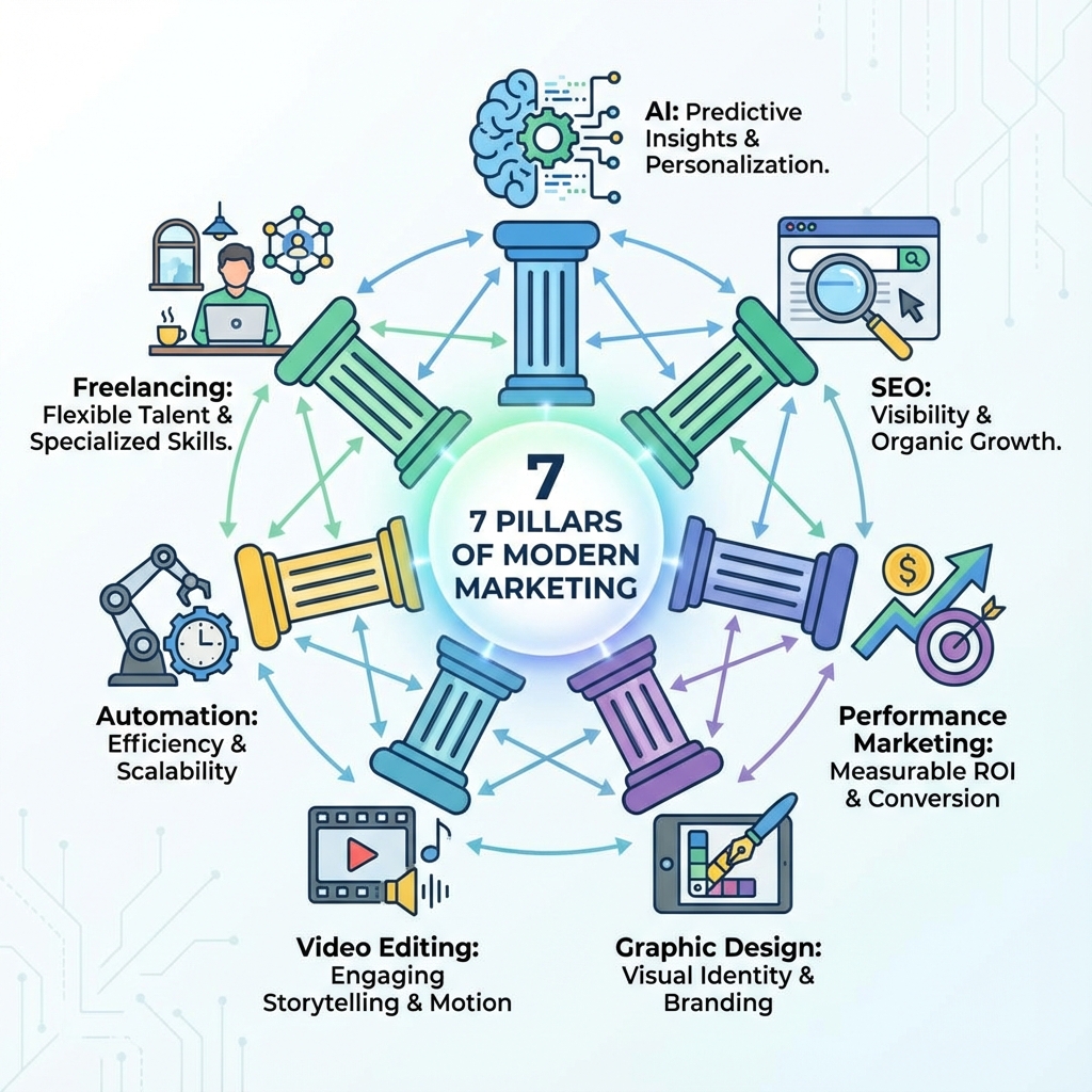 7 Pillars of Modern Marketing Infographic